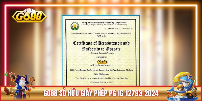 GO88 ⭐️ Link Truy Cập Chính Thức 2026 Cổng Game Đại Thần Tài 12 GO88 sở hữu giấy phép PG-IG-12793-2024