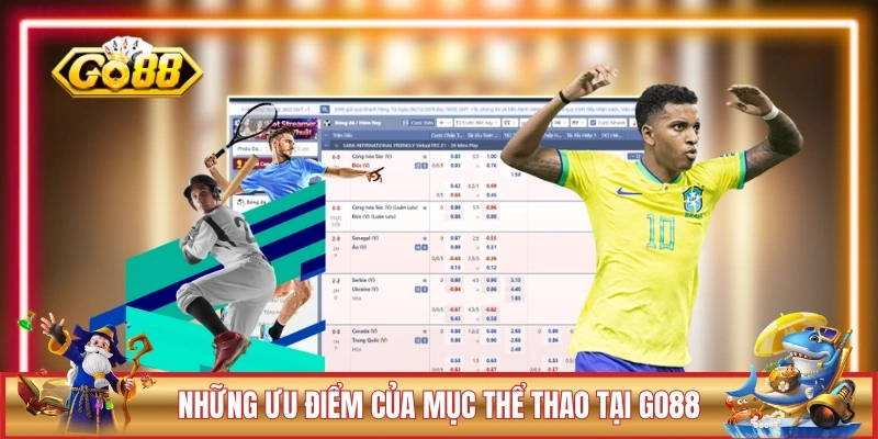 Những ưu điểm của mục thể thao tại GO88